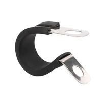 ZYHNYTAO Lot de 2 colliers de serrage en P doublés de caoutchouc en acier inoxydable 304 pour montage de câbles et tuyaux