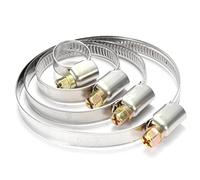 ZYHNYTAO Lot de 5 colliers de serrage en acier inoxydable 201 pour tuyaux de carburant, entraînement par vis sans fin, antioxydant, 5 pièces 38-57 mm