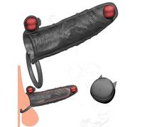 ZYHNYTAO Manchon de pénis avec télécommande sans fil, 10 fréquences de vibration, manchon de pénis vibrant, agrandissement du pénis, anneau de pénis, stimulateur vaginal, jouet sexuel masturbation