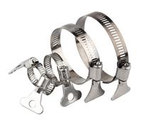 ZYHNYTAO Pince à tuyau en acier inoxydable 304, accessoires pour outils de fixation de tuyau d'eau réglable, boucle américaine avec poignée, 10 pièces/ensemble de pinces à tuyau