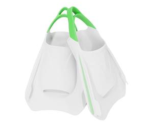 ZYIHNIRB 2 Paires de Palmes D'entraînement de Natation, Accessoires Antidérapants en Silicone, Palmes Courtes pour Débutants en Plongée en Extérieur, S White