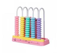 ZYIHNIRB Abacus Arithmétique Outil Éducatif Perles Mathématiques Bouton Réinitialisation Cadre Visuel Soutien Apprentissage Adapté aux Élèves et à la Maison, Rose, 5 Rangées