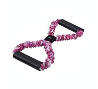 ZYIHNIRB Bande Fitness Élastique Résistance Double Boucle Extenseur Poitrine Poignée Mousse Gaine Protection Peau Fonction Amélioration Posture Convient Exercice Maison Rééducation Bureau, Rose