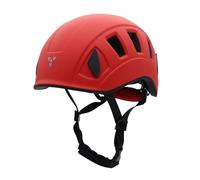 ZYIHNIRB Casque d'escalade Casque de Montagne Couverture Tête Randonnée Coque Légère Système Ajustable avec Mousse Intérieure pour Adeptes de Aventures Bivouac, Rouge Noir, L57-62cm