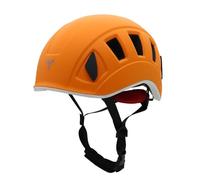 ZYIHNIRB Casque d'escalade Casque de Montagne Couverture Tête Randonnée Coque Légère Système Ajustable avec Mousse Intérieure pour Adeptes de Aventures Bivouac, Orange Blanc, L57-62cm