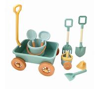 ZYIHNIRB Chariot pour Enfants Jouet de Sable Wagon de Plage Transporteur Accessoire Ludique Interaction Extérieure Adapté aux Jeux sur Le Sable Découvertes, Vert Olive