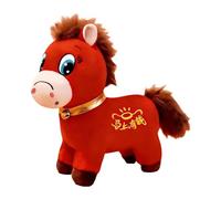 ZYIHNIRB Cheval En Peluche Mascotte 50cm Poupée Animal Doux Souvenir Bénédiction Ornement Compagnon Câlin Adapté pour Cadeaux Du Nouvel An Décoration Intérieur, Pleurs
