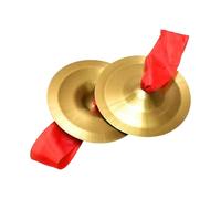 ZYIHNIRB Cymbales à Main pour Enfants, Instruments de Musique En Cuivre, Petits Outils Pédagogiques Adaptés à L'éducation Musicale et Aux Spectacles, 15cm