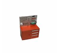 ZYIHNIRB Meuble Atelier Miniature Équipement Garage Cabinet Outils Accessoire Diorama Texture Réaliste en Résine Suitable for Collection Modélisme Exposition, Rouge, Nouveau