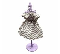 ZYIHNIRB Robe de Poupée Mini Robe Poupée Accessoire Mode Détail Volanté Élégance Adaptée pour Exposition Collection Jeu d'Imagination , Gris , Vague