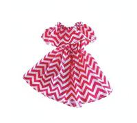ZYIHNIRB Robe de Poupée Mini Robe Poupée Accessoire Mode Détail Volanté Élégance Adaptée pour Exposition Collection Jeu d'Imagination , Rose Rouge , Vague