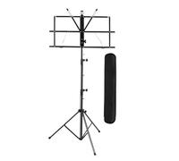 ZYIHNIRB Support de Partition Porte Musique Support Ajustable Support Tripod Base Anti Glissant En Fer avec Sac Convient pour Studio Pratique Cours Instrument, Noir