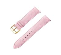 zyimodl 12-24mm Bracelet de montre en cuir de vache souple et flexible, couleurs vives, grain de litchi, avec barre à ressort à dégagement rapide, 14mm
