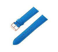 zyimodl 12-24mm Bracelet de montre en cuir de vache souple et flexible, couleurs vives, grain de litchi, avec barre à ressort à dégagement rapide, 23mm