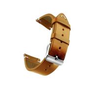 zyimodl 18-24mm Bracelet de montre en cuir ciré à l'huile, souple et imperméable, style vintage, avec goupille à ressort à dégagement rapide, 20mm