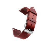 zyimodl 18-24mm Bracelet de montre en cuir ciré à l'huile, souple et imperméable, style vintage, avec goupille à ressort à dégagement rapide, 24mm