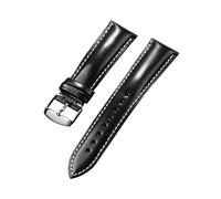 zyimodl 20-22mm Bracelet étanche en cuir de croupe de cheval haute brillance pour montres mécaniques/quartz