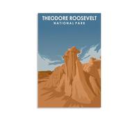 ZYINBANN Poster vintage de voyage Theodore Roosevelt Park - Impression sur toile - Esthétique - Décoration murale moderne - Sans cadre - 50 x 75 cm