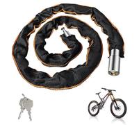 Zyiphor 121cm Antivol Velo Sécurité élevé Cadenas Velo avec 2 Clés, Bike Lock Chaîne en Acier de 5 mm, Boucle à 23 Sections, pour Vélos, Motos, Trotinette Electrique