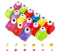 Zyiphor 15PCS Perforatrice à Papier, Mini Perforateur Papier Fantaisie, Perforeuses pour Enfants avec Motifs Fleurs/Cœurs/Étoiles pour Scrapbooking, Cartes de Vœux, DIY, pour Papier