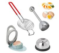 Zyiphor 4 Pièces Coupe Oeufs, Coupe Oeuf à la Coque,Toqueur à Oeuf,Ouvre Oeuf à la Coque, Pique Oeuf, Separateur Oeuf Pour Cuisine, Salle à Manger, Bar