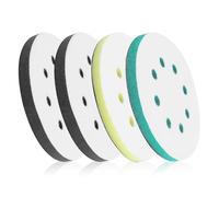 Zyiphor 4 Pièces Tampon d'Interface en Éponge Souple 125mm,Tampon de Ponçage Souple avec 8 Trous - Haute Performance Anticolmatant pour Ponceuse Orbitale/Excentrique