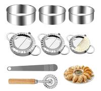 Zyiphor 8 Pièces Ravioli Machine Moule à Dumplings Maker Acier Inoxydable Ustensiles de Cuisine Gyoza Accessoires de Cuisine Ravioli Cutter Convient pour Wraps Tartes Boulettes Gyozas
