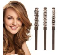 Zyiphor Lot de 3 Brosse Ronde Brushing Brosse Cheveux Brushing Professionnell pour Femme et Homme, Cheveux Courts, Frange, Racines, Boucles, Cheveux Lisses