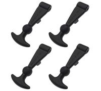 Zyiphor Lot de 4 Attache Capot Caoutchouc,Support de Capot Élastique,Poignée en T Flexible,Fermeture Capot Voiture Caoutchouc-pour Voiture, Rallye, Remorque, Chariot, Boîte à Outils.