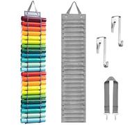 Zyiphor Organisateur de Rouleaux en Vinyle avec 24 Compartiments Support de Rouleau de Vinyle Transparent en Tissu Oxford et PVC pour Montage Mural ou sur Porte pour Papier de Transfert Thermique