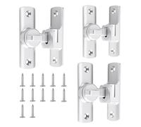 Zyiphor Verrou Coulissant pour Porte - Verrou de Sûreté Argenté en Alliage de Zinc - pour Porte Coulissante, Dressing, Salle de Bain - Installation Facile, Design Rétro