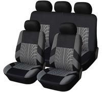 ZYJHGF Voiture Ensembles Housses Siège pour Citroen C3 Pluriel(HB) 2003-2021, 5 Sièges Respirant Surround Complet Housses de Sièges Interieur Accessoire,D-Grey