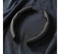 ZYJHGF Voiture Housse de Volant pour Dacia Duster 2013-2017, Cuir Respirant Couverture Volant de Voiture Antidérapant Accessoires, B-Black