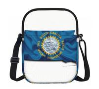 ZYJHYY Sac à bandoulière léger avec fermeture éclair et drapeau du Dakota du Sud - Pour voyage, gym, randonnée, entraînement
