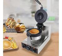 ZYJIX Créateur Commercial de gaufres UFO, 1300W Electric Burger Press with Adjustable Temp Control and Non-Stick Pan, Construction en Acier Inoxydable pour Un Chauffage Rapide et Un Nettoyage Facile