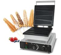 ZYJIX Créateur de gaufres à 4 tranches Lolly, 1750W Non-adhésif, Moule de pin, 110-240V Chauffage Rapide, Boulangerie pour Cuisine Domestique et friandises de fête