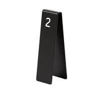 ZYJIX Numéros de table de 1 à 10, table verticale créative double face, plaque d'immatriculation appelée restaurant, carte de repas, table de position, 17 cm x 5 cm (couleur : noir)