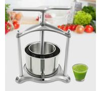 ZYJIX Presse à vin de Fruit Manuelle, extracteur de jus en Acier Inoxydable 6L avec poignée en T et Sac de Filtre.Conception résistante à la Rouille pour Le cidre, l'huile d'olive, Le Miel.