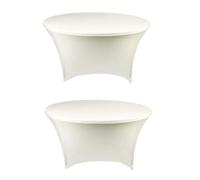 ZYJIX Royal Blue Round Stretch Tablech 4 Pack Élastique Housse ajustée pour Cocktail Bar Party Wedding Event Decor Ride Résistante Machine Lavable