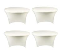 ZYJIX Royal Blue Round Stretch Tablech 4 Pack Élastique Housse ajustée pour Cocktail Bar Party Wedding Event Decor Ride Résistante Machine Lavable