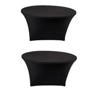 ZYJIX Royal Blue Round Stretch Tablech 4 Pack Élastique Housse ajustée pour Cocktail Bar Party Wedding Event Decor Ride Résistante Machine Lavable