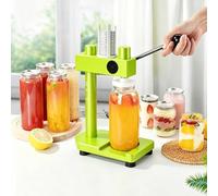 ZYJIX Scellant manuel pour bouteilles en aluminium et en plastique, machine à sceller les gobelets réglables avec bouchon, pour brassage maison, soda, kombucha, jus et boissons à faire soi-même