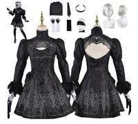 ZYJKGL Anime Jeu Yorha No. 2 Type B Cosplay Uniforme Nier Automata Costume Ensemble Complet Avec Perruque - Fête D'Halloween Et Conventions Anime Ensemble Complet Outfit Adultes