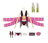ZYJKGL Cosplay Uniforme Anime De'mon Sla'yer Daki Cosplay Costume Ensemble complet avec Perruque - Fête d'Halloween et Conventions Anime Ensemble complet tenue pour les femmes Adultes