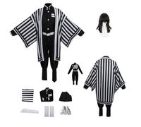 ZYJKGL Cosplay Uniforme Anime De'mon Sla'yer Iguro Obanai Costume Cosplay Ensemble complet avec perruque - Halloween et Anime Conventions Ensemble complet tenue pour hommes Adultes