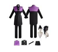 ZYJKGL Cosplay Uniforme Anime De'mon Sla'yer Shinazugawa Genya Costume Cosplay Ensemble complet avec perruque - Fête d'Halloween et conventions d'anime Ensemble complet tenue pour hommes Adultes