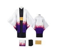 ZYJKGL Cosplay Uniforme Anime De'mon Sla'yer Ubuyashiki Kagaya Costume Cosplay Ensemble complet avec perruque - Fête d'Halloween et Conventions Anime Ensemble complet tenue pour les femmes Adultes