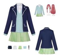 ZYJKGL Cosplay Uniforme Anime The Quintessential Quintuplets Nakano Miku Cosplay Costume Ensemble complet - Fête d'Halloween et Conventions Anime Ensemble complet Outfit Adultes