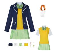 ZYJKGL Cosplay Uniforme Anime The Quintessential Quintuplets Nakano Yotsuba Cosplay Costume Ensemble complet - Fête d'Halloween et Conventions Anime Ensemble complet Outfit Adultes