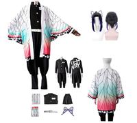 ZYJKGL Kochou Shinobu Cosplay Uniforme Anime De'mon Sla'yer Cosplay Costume Ensemble complet avec perruque -Fête d'Halloween Exposition de bandes dessinées de Noël et conventions d'anime